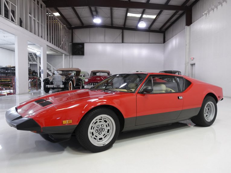 De Tomaso, De Tomaso Pantera, Pantera, Ford, Windsor V8, red De Tomaso, carandclassic, carandclassic.co.uk, motoring, automotive, supercar, Ferrari, Lamborghini, Modena, classic car, retro car, performance car