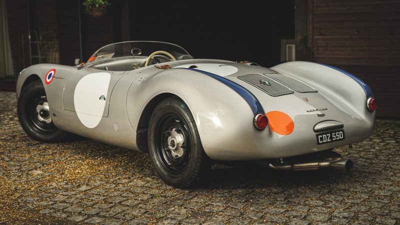 Porsche, 550, Spyder, Beck Chamonix 550, Beck, Chamonix, car and classic, car and classic auctions, carandclassic.co.uk, motoring, automotive, convertible, auction, motoring, automotive, classic, retro. Porsche 550 Spyder, James Dean, replica