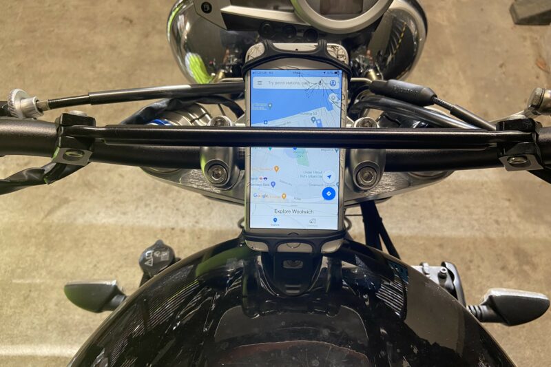 Phone mount, motorcycle phone mount, motorbike phone mount, phone holder, YENVINE, motorcycle, motorbike, garage, tools, car and classic, carandclassic.co.uk, retro car, car mechanic, car restoration, motoring, automotive