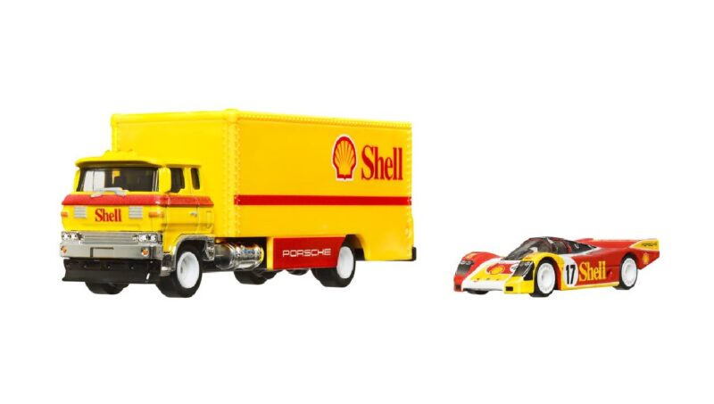 Hot Wheels Team Transport, Hot Wheels, Hot Wheels Porsche, Team Transport, scale model, toy car, die cast car, model collector, motoring, automotive, Porsche 962, le mans, shell fuels, car and classic, carandclassic.com