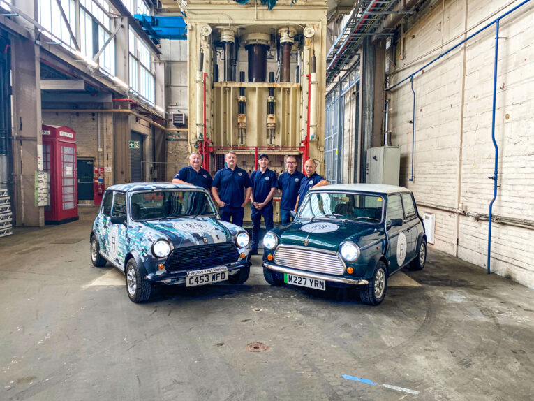 mini recharged, mini, classic mini, mini ev conversion, electric mini, electric classic car, austin, morris, rover, mini cooper, paul smith mini, lakwena, lakwena mini, minie electric conversion, motoring, automotive, car and classic, carandclassic.com, retro car, classic car, zero emissions classic, zero emissions