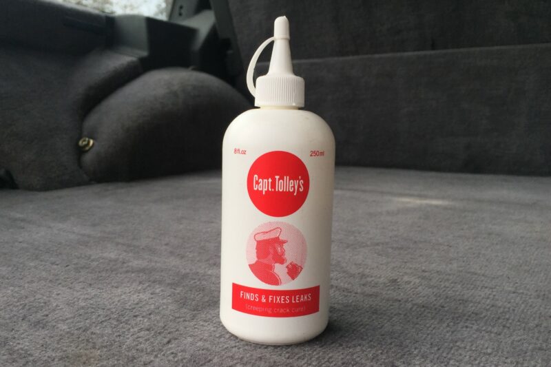 sealant, tool kit, Captain Tolley's, Creeping Crack Cure, Captain Tolley's Creeping Crack Cure, garage, tools, car and classic, carandclassic.co.uk, retro car, car mechanic, car restoration, water tight, motoring, automotive, toolkit, car maintenance, leak, leaking, waterproof