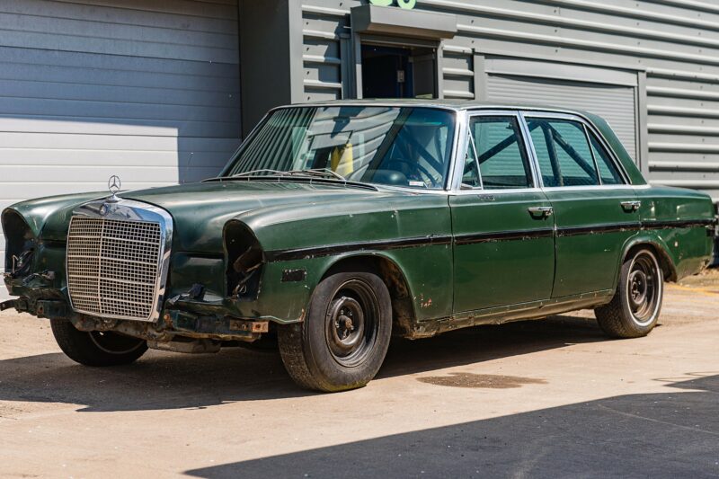 Mercedes, 300, SEL, Mercedes 300 SEL, Red Pig, racecar, project car, restoration project, motoring, automotive, car and classic, carandclassic.co.uk, retro, classic, modern classic, '70s car, Paul Bracq, V8