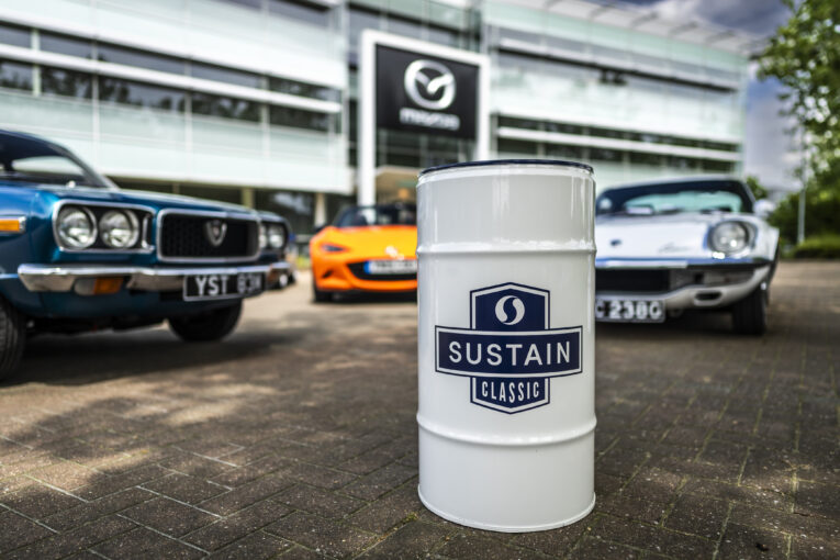 mazda heritage, mazda, coryton, sustainable fuel, fuel, synthetic fuel, ev, classic car fuel, motoring, automotive, car and classic, carandclassic.com, car emissions, classic car fuel, coryton sustain