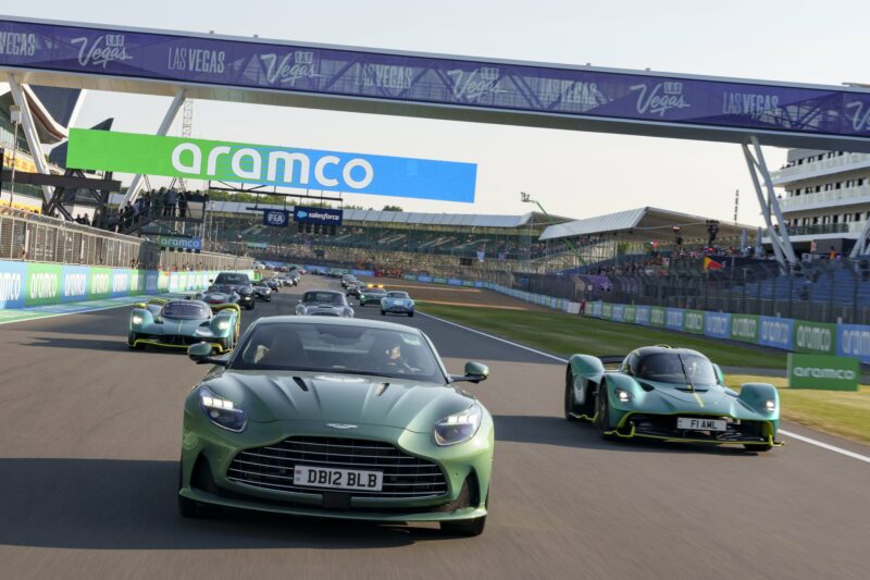 110, 110 years, 110 years of Aston Martin, Aston Martin, Silverstone, Aston Martin Aramco Cognizant, F1, Fromula 1, british grand prix, classic aston martin, motorsports, motoring, automotive, car and classic, carandclassic.com, retro, classic, vantage, vanquish, db, david brown, db5,