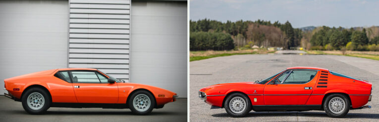 De Tomaso, DeTomaso, coupé, De Tomaso Pantera, Pantera, head to head, Alfa Romeo, Alfa Romeo Montreal, Montreal, Italian car, motoring, automotive, sports car, classic car, car and classic, carandclassic.co.uk, retro, rare, V8, coupé