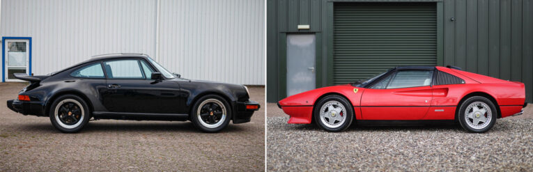 Ferrari, 308, Ferrari 308 GTS, V8, head to head, Porsche, 911,Porsche 911, Porsche 930, Italian car,, German car, turbo, Porsche 911 Turbo, motoring, automotive, sports car, classic car, car and classic, carandclassic.co.uk, carandclassic.com, retro, rare, modern classic, Pininfarina, classic Ferrari for sale, classic Porsche for sale