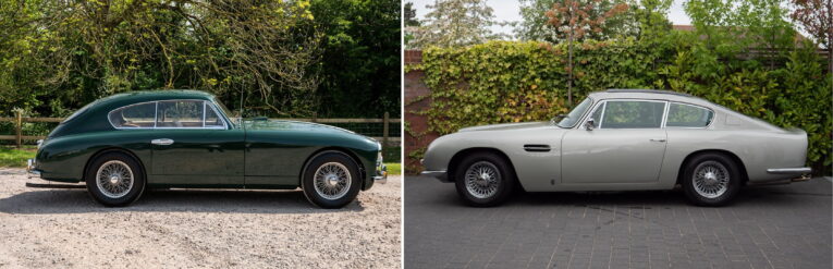 Aston Martin, DB6, DB2/4, Aston Martin DB6, Aston Martin DB2/4, head to head, British car, grand tourer, motoring, automotive, sports car, classic car, car and classic, carandclassic.co.uk, carandclassic.com, retro, classic Aston Martin for sale, DB6 for sale, DB2/4 for sale