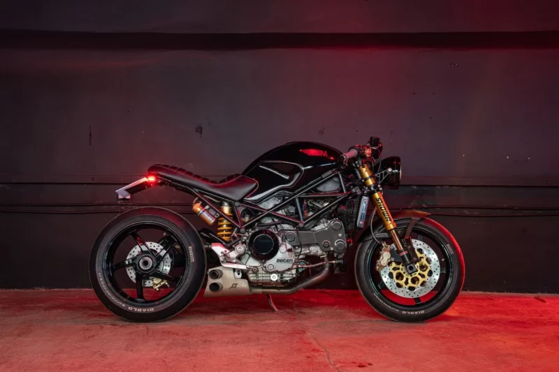 classic bike, motoring, automotive, car and classic, carandclassic.co.uk, carandclassic.com, Ducati, Monster, S4R, Ducati Monster S4R, retro, Italian bike, V-twin, modified bike, cafe racer, classic Ducati for sale, classic motorbike for sale, Duke of London, tuned, tuning, tuned bike, modern classic, street bike, naked bike, naked bike for sale