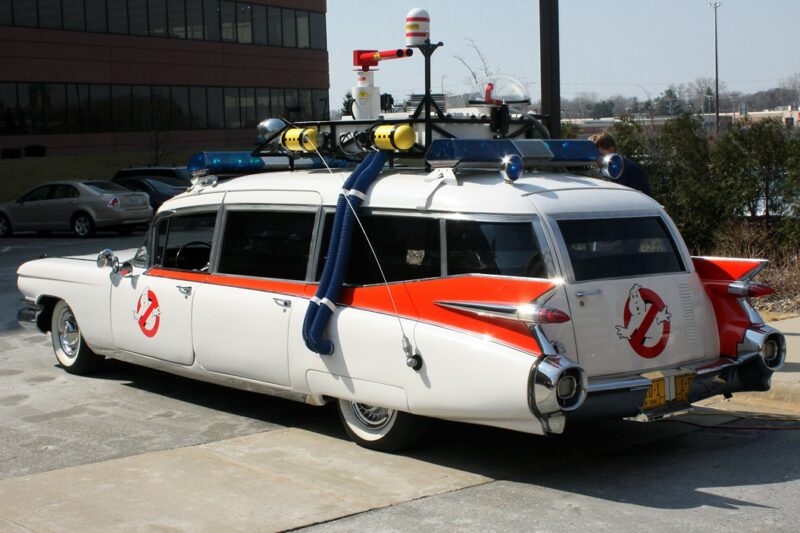 Ecto-1, Ghostbusters, Ghostbusters car, Cadillac, Miller-Meteor, Cadillac Miller-Meteor, '50s car, classic Cadillac for sale, automotive, Car and Classic, carandclassic.co.uk, V8, carandclassic.com, classic car, motoring, retro car, movie car, Hollywood, iconic car, famous car, ambulance, hearse