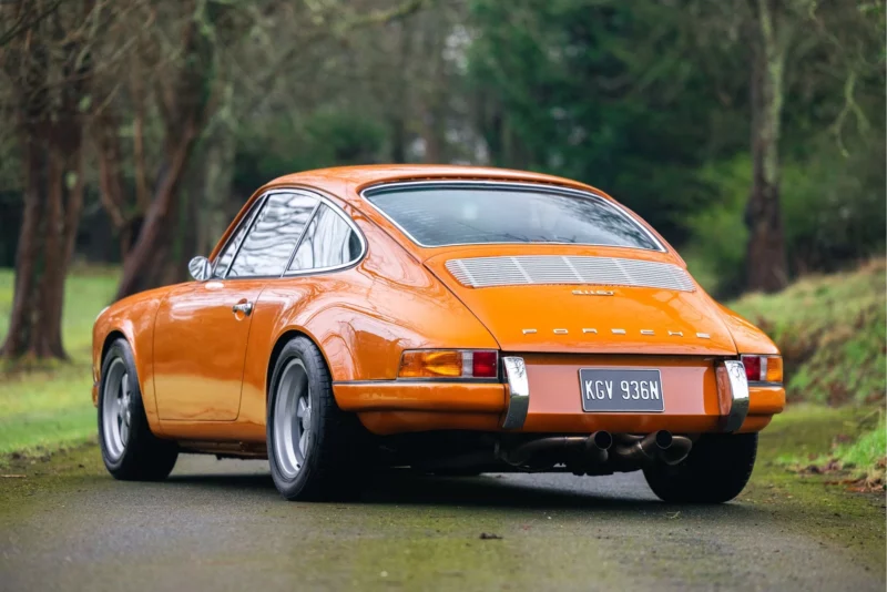 1975 Porsche 911 Restomod rear end view 