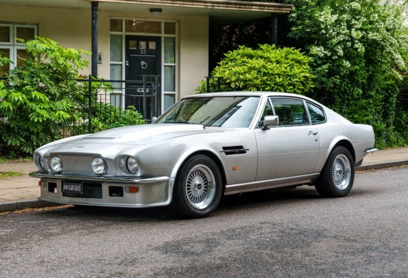 Aston Martin V8 in silver