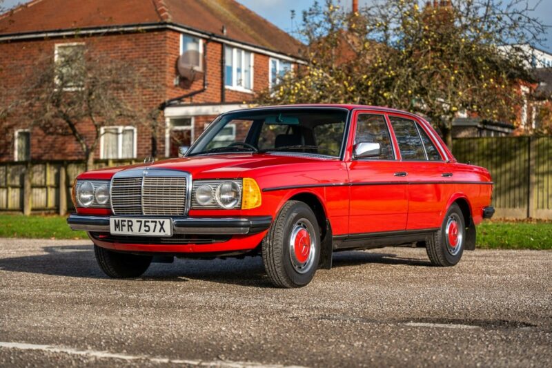Mercedes W123 saloon in red