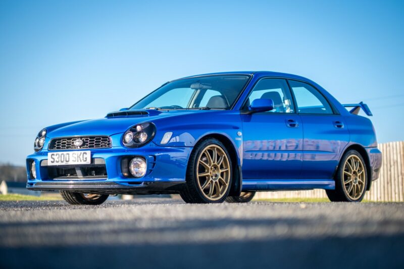 Blue Subaru Impreza WRX