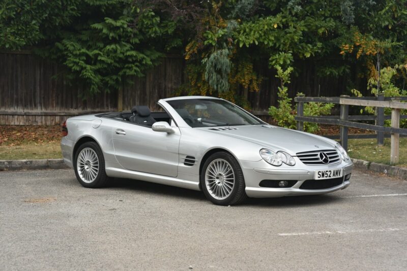 Silver Mercedes Benz R230